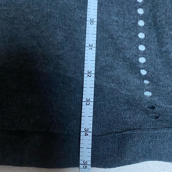 Italian Designer Falconeri Gray  Short Sleeve Knit Dress - Picture 3 of 8